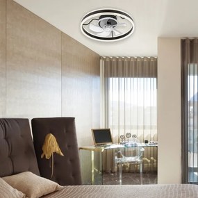 LED Plafonieră cu ventilator APOLLO LED/38W/230V negru + DO