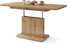 Mazzoni ASTON MINI-Z Stejar Artisan - MĂSUȚĂ DE CAFEA MODERNĂ EXTENSIBILĂ REGLABILĂ PE ÎNĂLȚIME MASĂ TRANSFORMABILĂ
