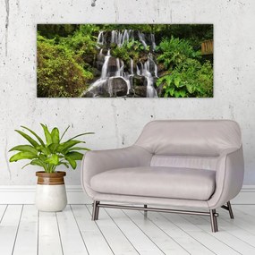 Tablou - Cascadă tropicală (120x50 cm)