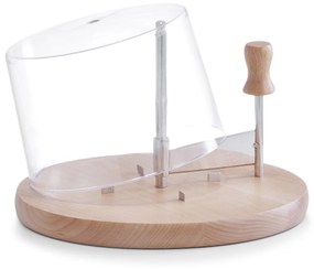 Feliator branzeturi Zeller din lemn/otel inoxidabil/plastic, 22 x 15 cm, Maro
