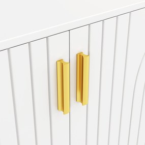 Comodă elegantă cu design unic cu valuri, Alb | Aosom Romania