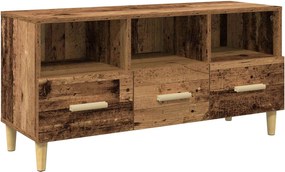vidaXL Cabinet TV cu sertar Lemn vechi 102 x 36 x 50 cm Lemn compozit