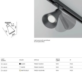 Spot, accesoriu pentru sinele monofazate Unity, Virar auriu mat