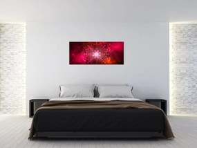 Tablou abstracției roșii (120x50 cm)