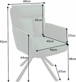 Set 2 scaune pivotante Big George, tesatura structurata verde