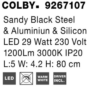Aplica LED de perete design ambiental COLBY 29W