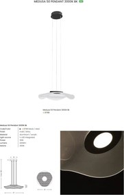Lustra/Pendul LED modern MEDUSA 50 3000K BK