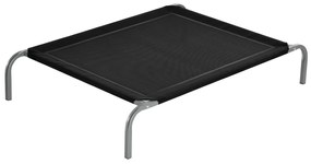 PawHut Pat pentru câine și pisică XL, confort maxim pe picioare, pat de tabără 110 x 75 x 20 cm, textilenă micro-perforată, negru | Aosom Romania