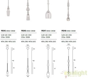 Pendul LED design modern decorativ Murano D P0248 MX