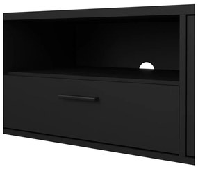 Comodă TV neagră 177x38 cm Media – Tvilum