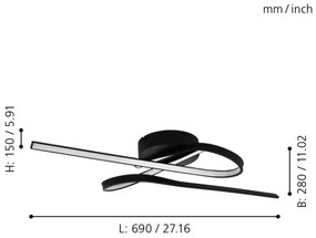 Eglo 99323 - Plafonieră LED SELVINA LED/21W/230V