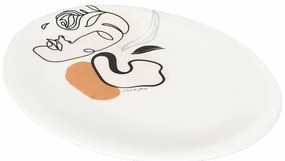 Farfurie din ceramică VDE Tivoli 1996 Face to Grey, 38 x 27,5 cm