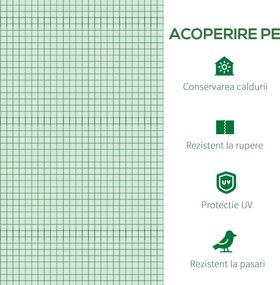 Outsunny Prelata Sera 6×3×2 m – Cu 12 Ferestre, Usa Rulanta si Margini | Aosom Romania