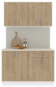 Set haaus V2, Lemn Natural/Alb, Blat Thermo 28 mm, L 120 cm