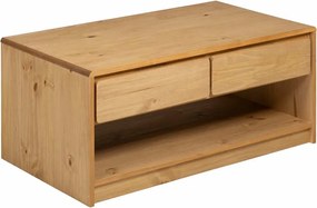 vidaXL Măsuță de cafea "SAUDA", stejar, 99x55x45 cm, lemn masiv de pin