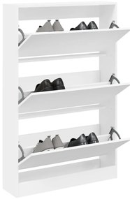 vidaXL Pantofar, alb, 80x21x125,5 cm, lemn compozit