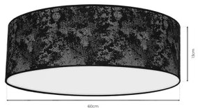 Plafonieră SATINO 3xE27/60W/230V neagră/gri