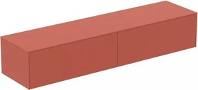 Dulap baza suspendat Ideal Standard Atelier Conca rosu - oranj mat 2 sertare cu blat 200 cm
