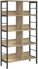 vidaXL Raft pentru cărți Stejar Sonoma 82 x 32 x 144,5 cm