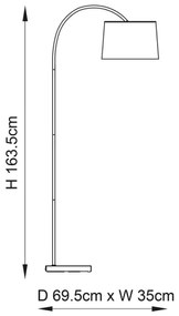 Lampă de podea CARLSON 1xE27/60W/230V, gri/negru - Endon 78163