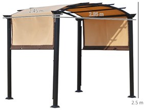 Outsunny, pergola de gradina cu panza glisanta, 295x245 cm | Aosom Ro