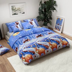 Lenjerie cocolino WINTER WISH albastru Dimensiune lenjerie de pat: 70 x 90 cm | 140 x 200 cm