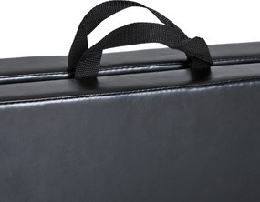 HOMCOM Tapet de Gimnastică Pliabil, Tapet Fitness Gros de 5 cm și Antialunecare, 180x60x5 cm, Negru | Aosom Romania