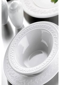 Set de veselă, 24 piese, porțelan alb