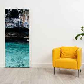 Fototapet pentru ușă - Apa și pietre (95x205cm)
