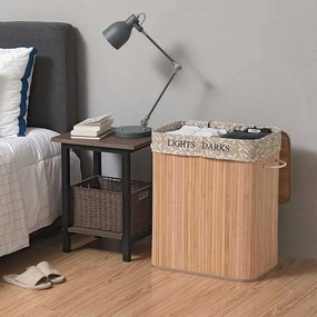 COS DE RUFE DIN BAMBUS APOLO, 52X32X62.5 CM, CAPTUSEALA LAVABILA DIN BUMBAC, NATUR