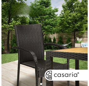 Deuba Scaune de ratan Comfort 4 buc - negru