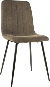 Scaun ALAN, verde olive/negru, stofa/metal, 45x39x91 cm