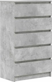 vidaXL Dulap cu sertare, gri beton, 60x36x103 cm, lemn prelucrat