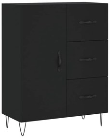 827909 vidaXL Servantă, negru, 69,5x34x90 cm, lemn compozit