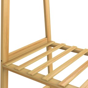 Deuba Suport pentru haine pe roți 155x70x45cm - bambus