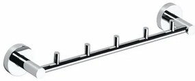 SAPHO XR214 X-Round E bară cu 5 cuierele 39,5 cm,argintiu