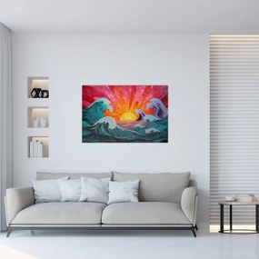 Tablou - Mozaic de valuri (90x60 cm)