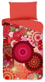 Lenjerie de pat roșie din bumbac satinat 140x200 cm – HIP