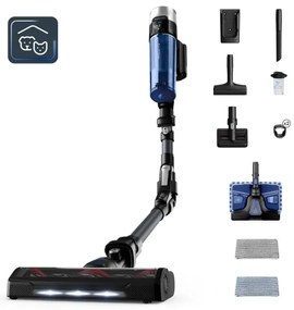 Aspirator vertical Rowenta X-FORCE FLEX ANIMAL AQUA AUTO 4in1 250W/230V negru/albastru
