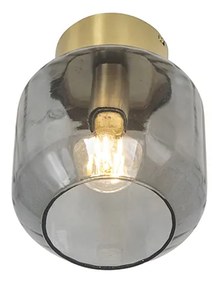 Plafoniera inteligentă din alamă cu sticlă fumurie incl. Wifi A60 - Stiklo