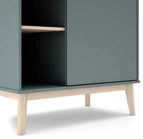 Șifonier de copii verde prăfuit 90x180x52 cm Esteban – Marckeric