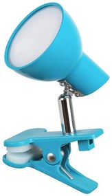 Veioza, lampa de birou cu clema design modern Noah albastru