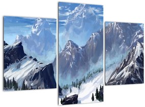 Tablou - Munții pictați (90x60 cm)