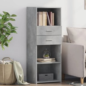 vidaXL Dulap înalt, gri beton, 45x42,5x124 cm, lemn prelucrat