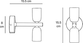 Aplica de perete minimalista din alama Sputnik