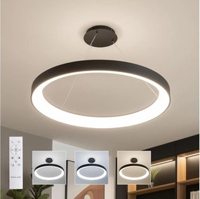 Brilagi - Lustra LED dimabilă FALCON II, 108 W, 230 V, 3000–6500 K, Ø 80 cm, neagră + telecomandă