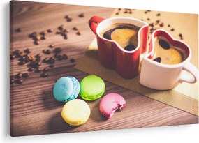 Tablou cu cafea și macarooni (90x60 cm)