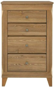 Comoda BERGEN KOM4S, stejar auriu, PAL, 72x47x116 cm