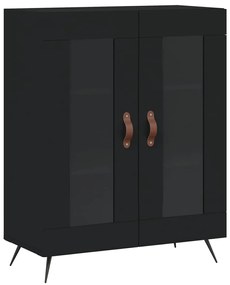 827757 vidaXL Servantă, negru, 69,5x34x90 cm, lemn compozit