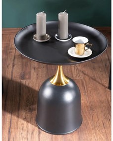 Masa de cafea Libra negru/auriu - d51 x h61 cm